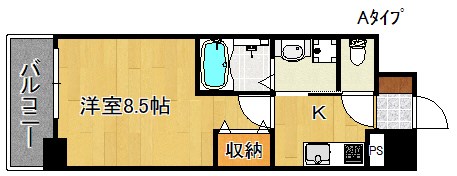南海本線 貝塚駅 徒歩2分 6階建 築5年の間取り写真