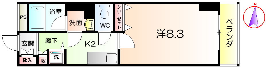 セントラル堺東の間取り写真