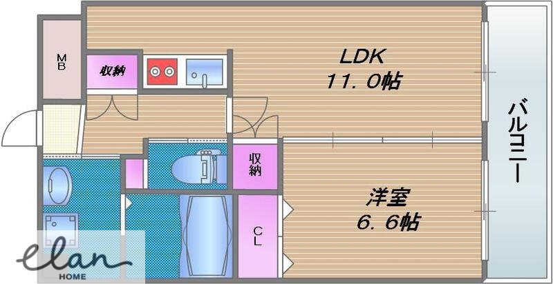 アプリコット緑橋の間取り写真