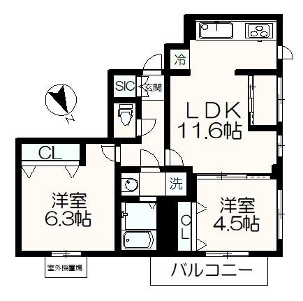 オークフォレスト聖蹟桜ヶ丘の間取り写真