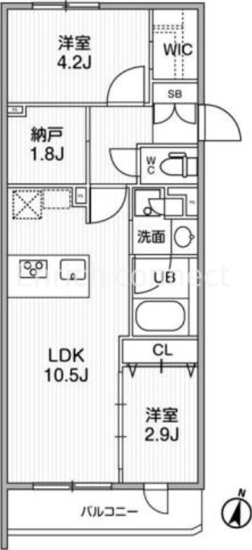 東急東横線 学芸大学駅 徒歩12分 4階建 築3年の間取り写真