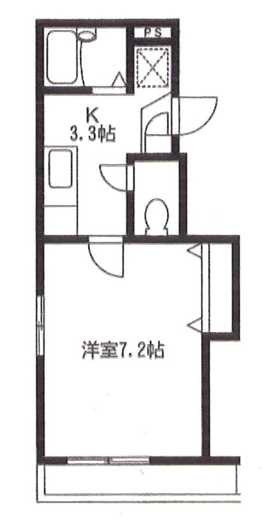 鎌倉市長谷のマンションの間取り