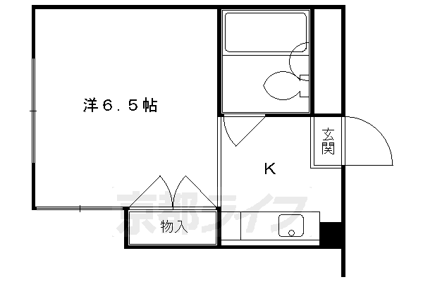 京都市右京区太秦組石町のマンションの間取り