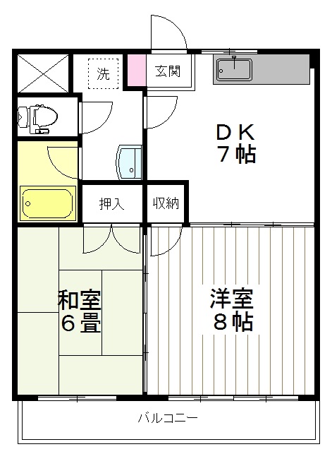 仙台市宮城野区新田のマンションの間取り