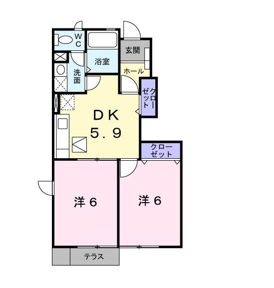 リアル・クレストＢの間取り