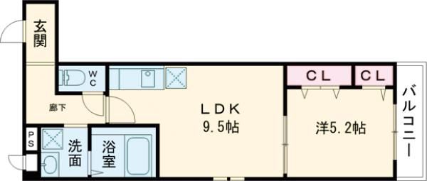 フジパレス新石切南I番館の間取り