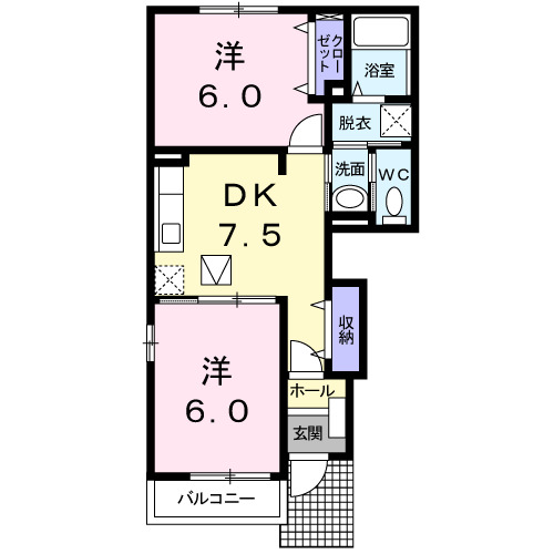 クラシオン　ヴェールIIの間取り