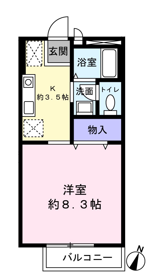 アンダンテ鉄　C棟C棟の間取り