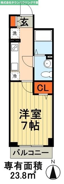 千葉市中央区新宿のマンションの間取り