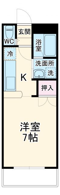 愛知県名古屋市天白区平針１（マンション）の賃貸物件の間取り