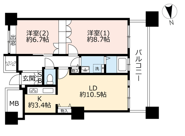 ＵＲアクアタウン納屋橋の間取り