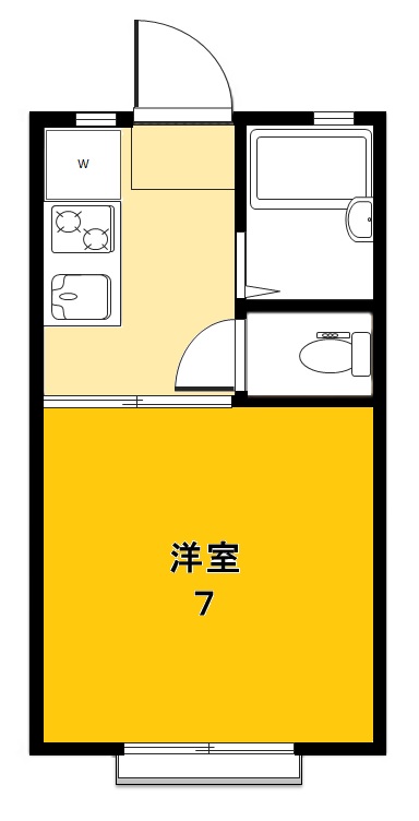 東京都目黒区柿の木坂１（アパート）の賃貸物件の間取り