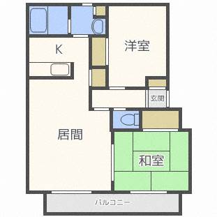 パークハイツＢの間取り
