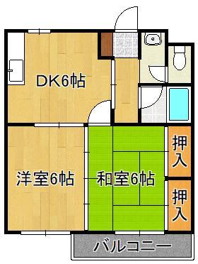 北九州市門司区上藤松のマンションの間取り