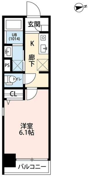 横浜市青葉区青葉台のアパートの間取り