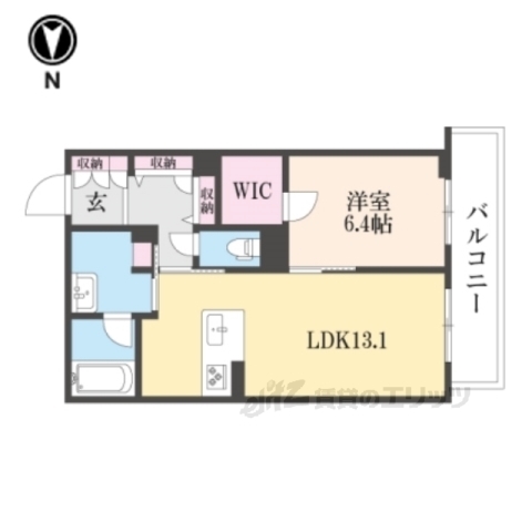 奈良市学園北のマンションの間取り