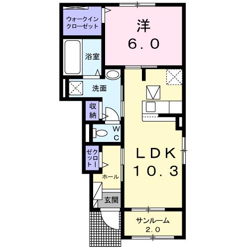 コローレ・イーリス　IIの間取り