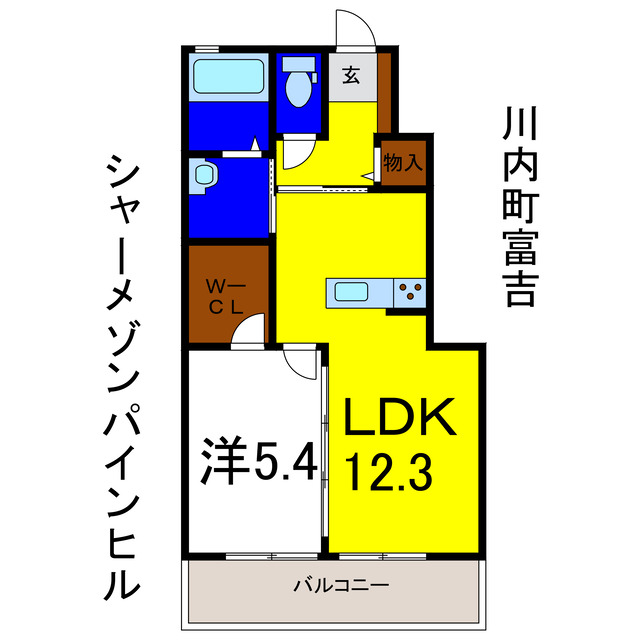 シャーメゾンパインヒルの間取り