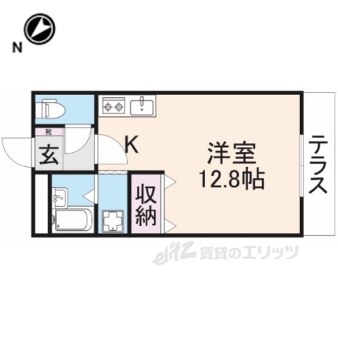 【彦根市野瀬町のアパートの間取り】