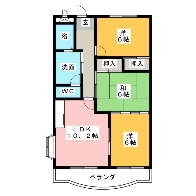 ファミールＩＢＩＣの間取り