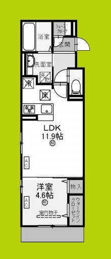 クラシスト長居西の間取り