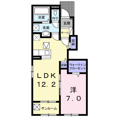 足柄上郡開成町吉田島のアパートの間取り