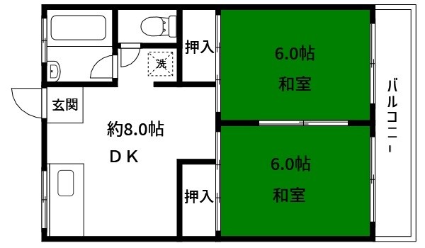 コーポタナカの間取り