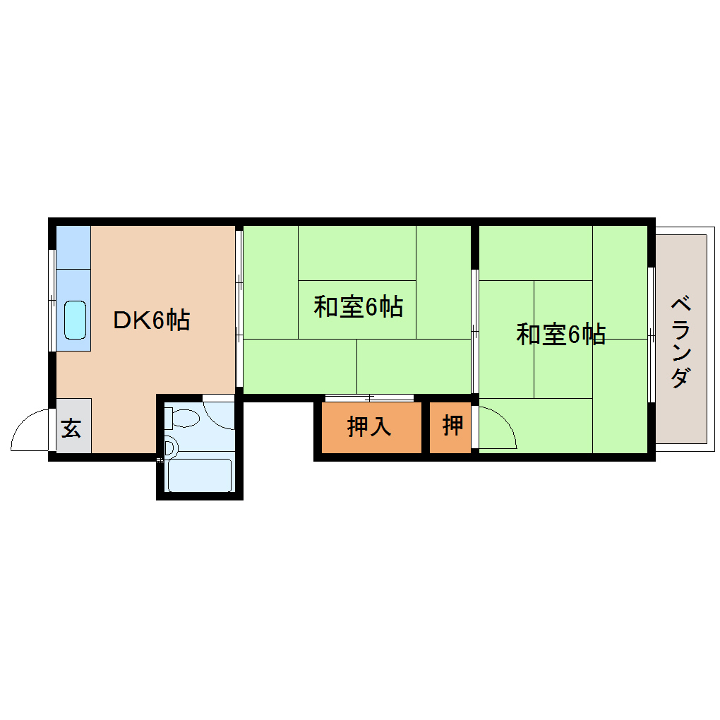 生駒市小瀬町のマンションの間取り