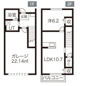 木更津市瓜倉のアパートの間取り