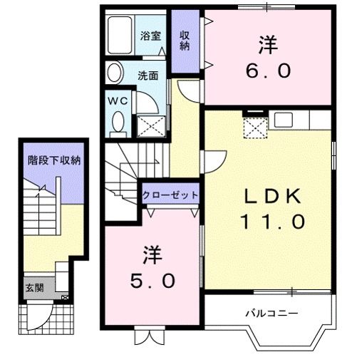 【メゾンエスポワールＣの間取り】