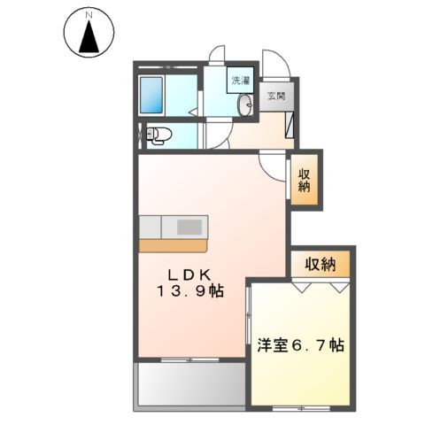 瑞穂市十九条のアパートの間取り