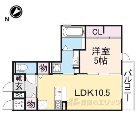 大和郡山市九条町のアパートの間取り