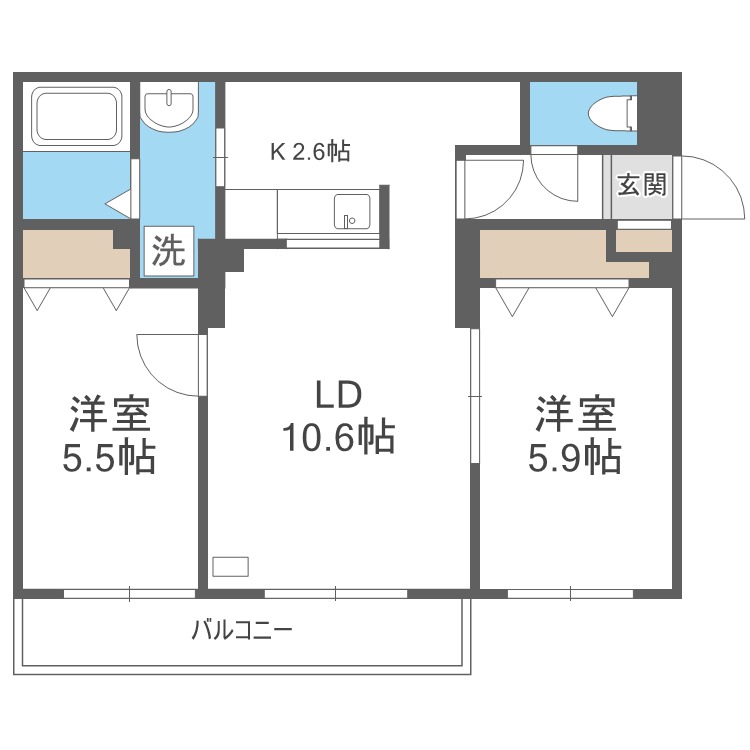 リッツハウス山の手の間取り