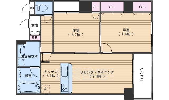 ビレイユ河原町五条の間取り