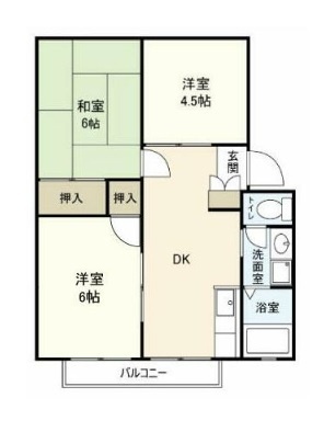 名古屋市南区上浜町のアパートの間取り