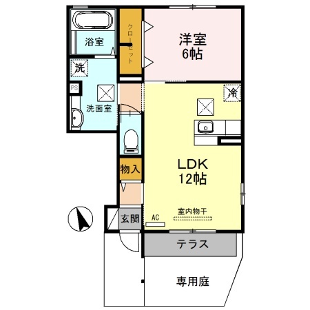 Ｄ－ｒｏｏｍ楠見中の間取り