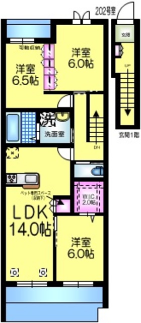 （仮称）須和田１丁目メゾンの間取り