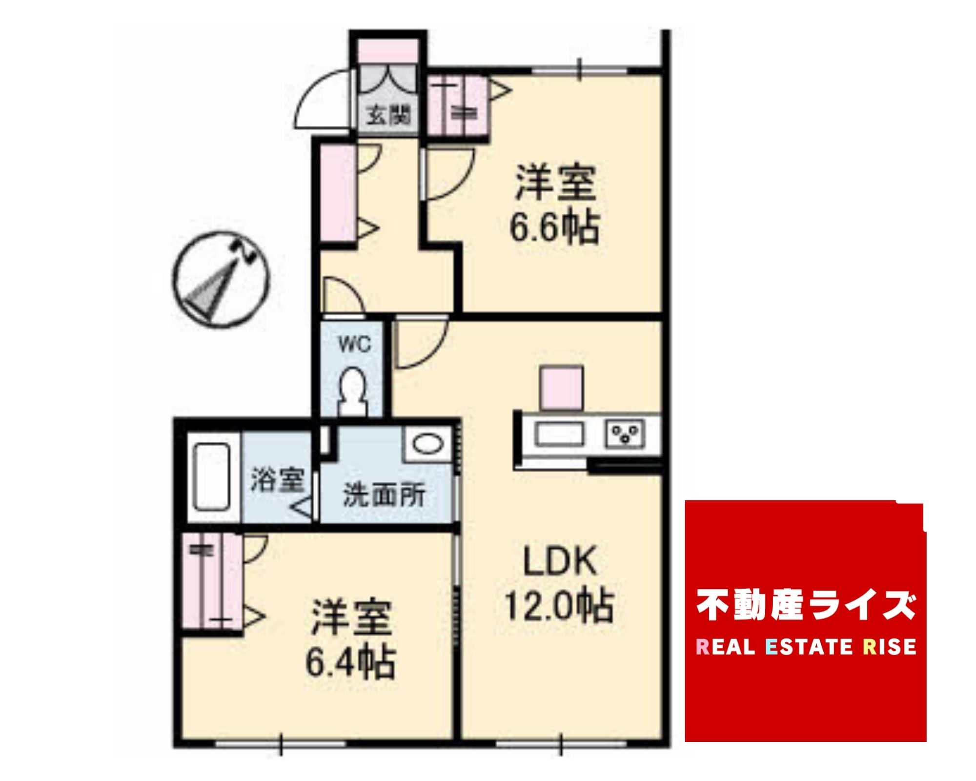 山口市平井のアパートの間取り