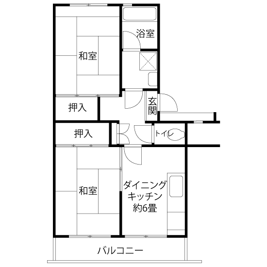 JKK東京 昭島田中町25-304の間取り