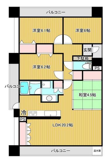 熊本市中央区水前寺のマンションの間取り