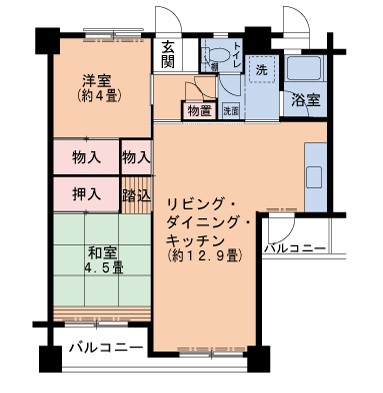 ＵＲ洛西新林の間取り