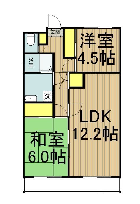 小金井市貫井北町のマンションの間取り