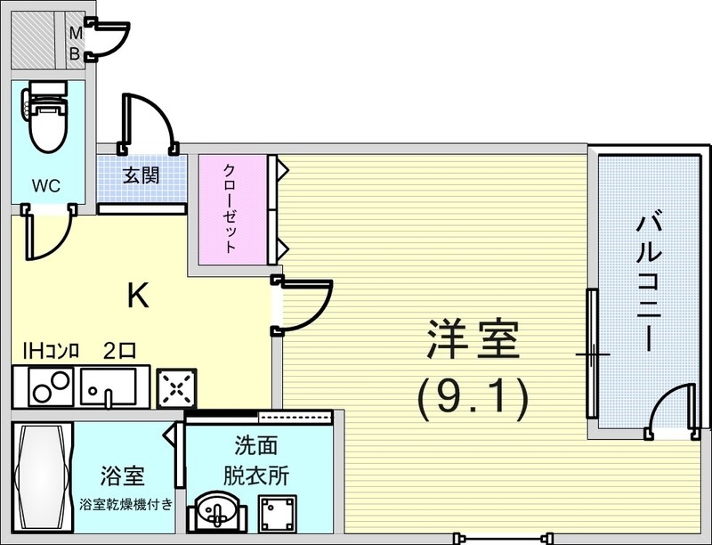 【シリンクス岡本Iの間取り】