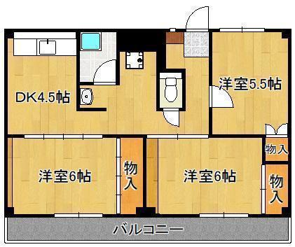 ビレッジハウス則松　１号棟の間取り