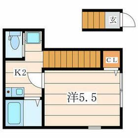 横浜市金沢区谷津町のアパートの間取り