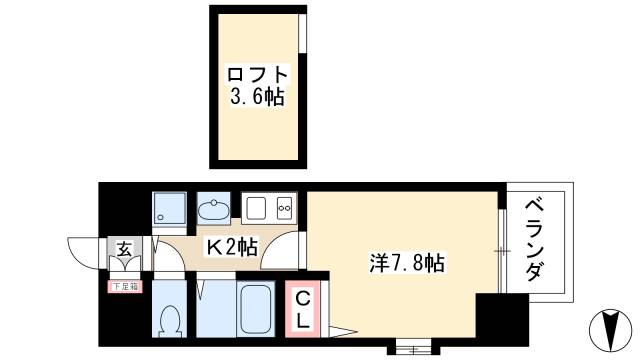 プレサンス名古屋駅前アクシスの間取り