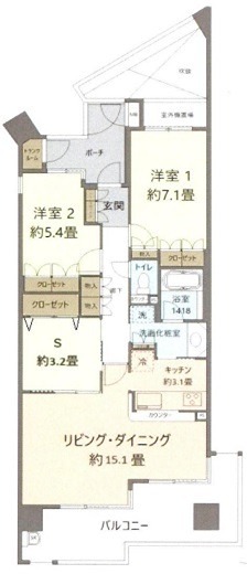 吹田市古江台のマンションの間取り