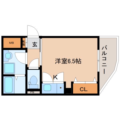 奈良市西木辻町のマンションの間取り