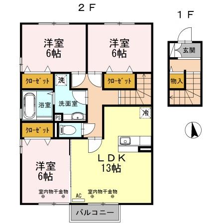 ラ・フェルマータ山室の間取り