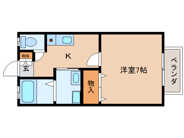 五條市今井のアパートの間取り